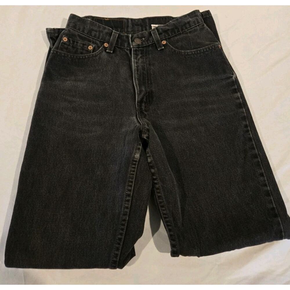Vintage Black Levis 512 Jeans Size 5 Jr Tapered Leg Slim Fit